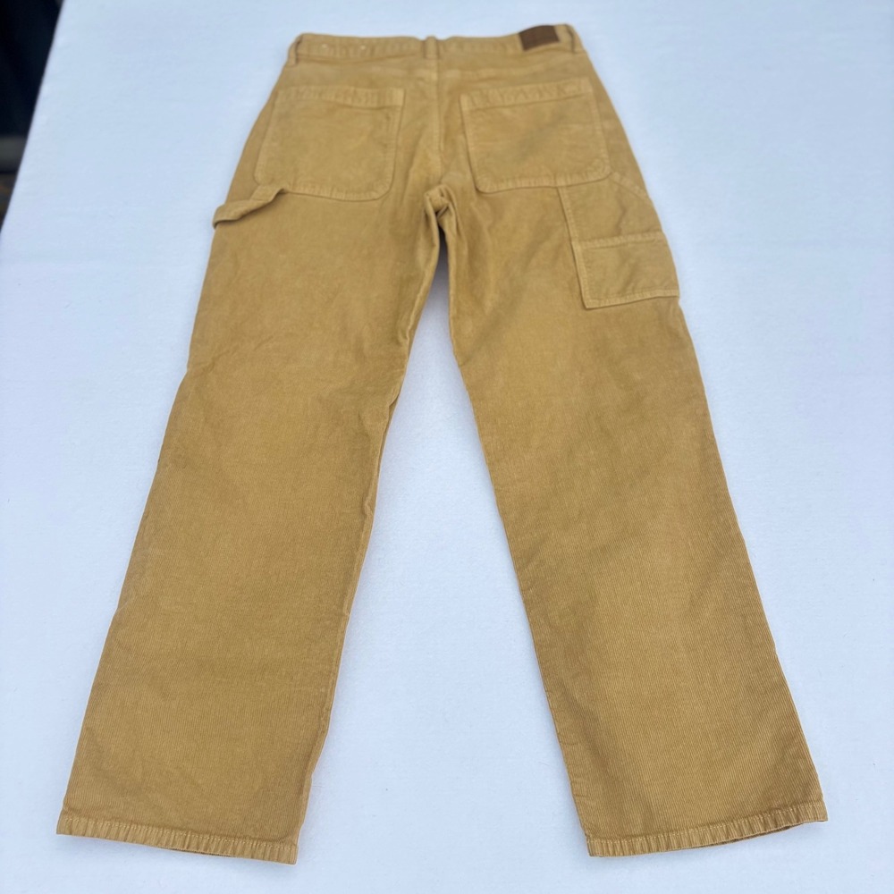 American Eagle Corduroy Carpenter Pants Mustard Yellow Super Stretch Straight 8L